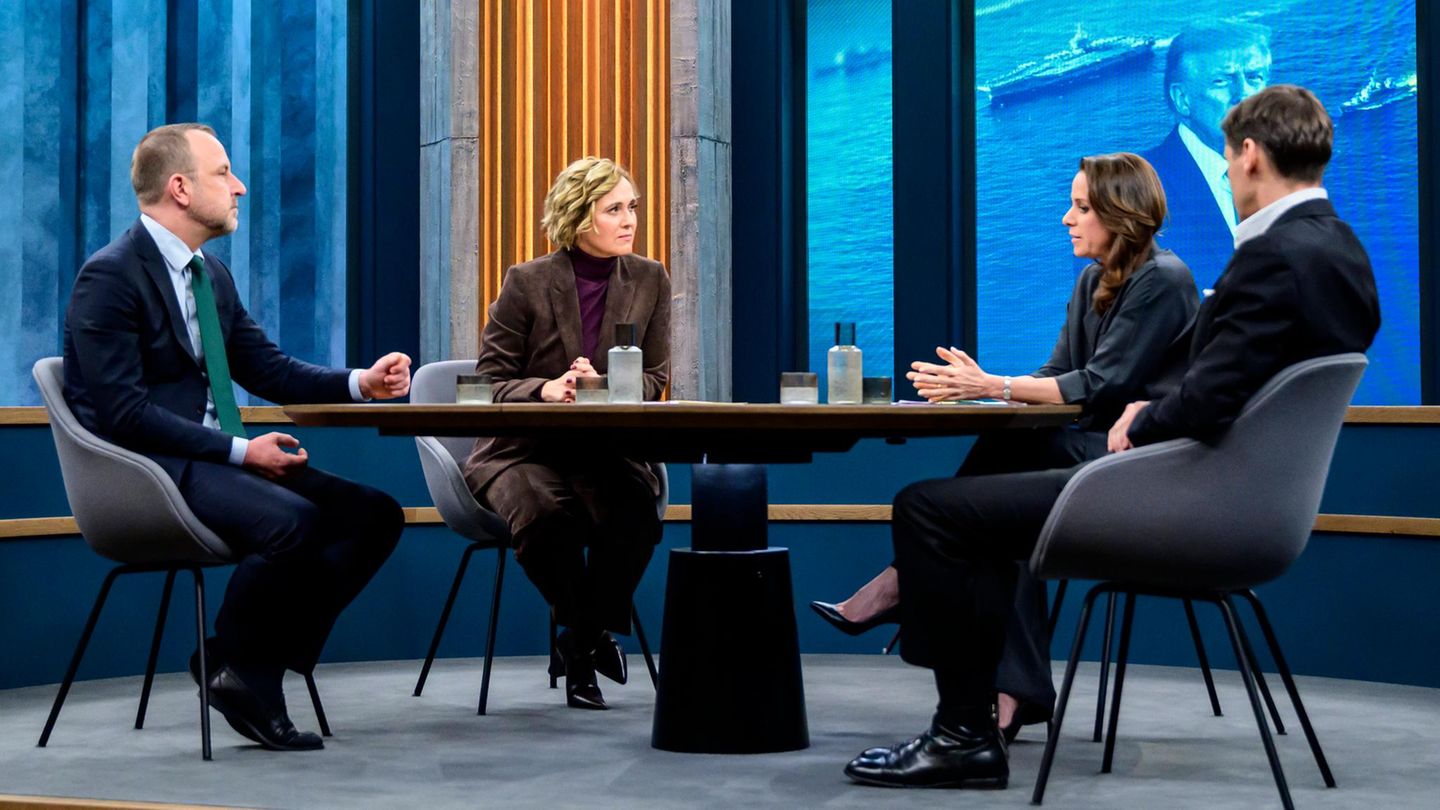 Caren Miosga und ihre Gäste in der Sendung vom 1. Februar 2026