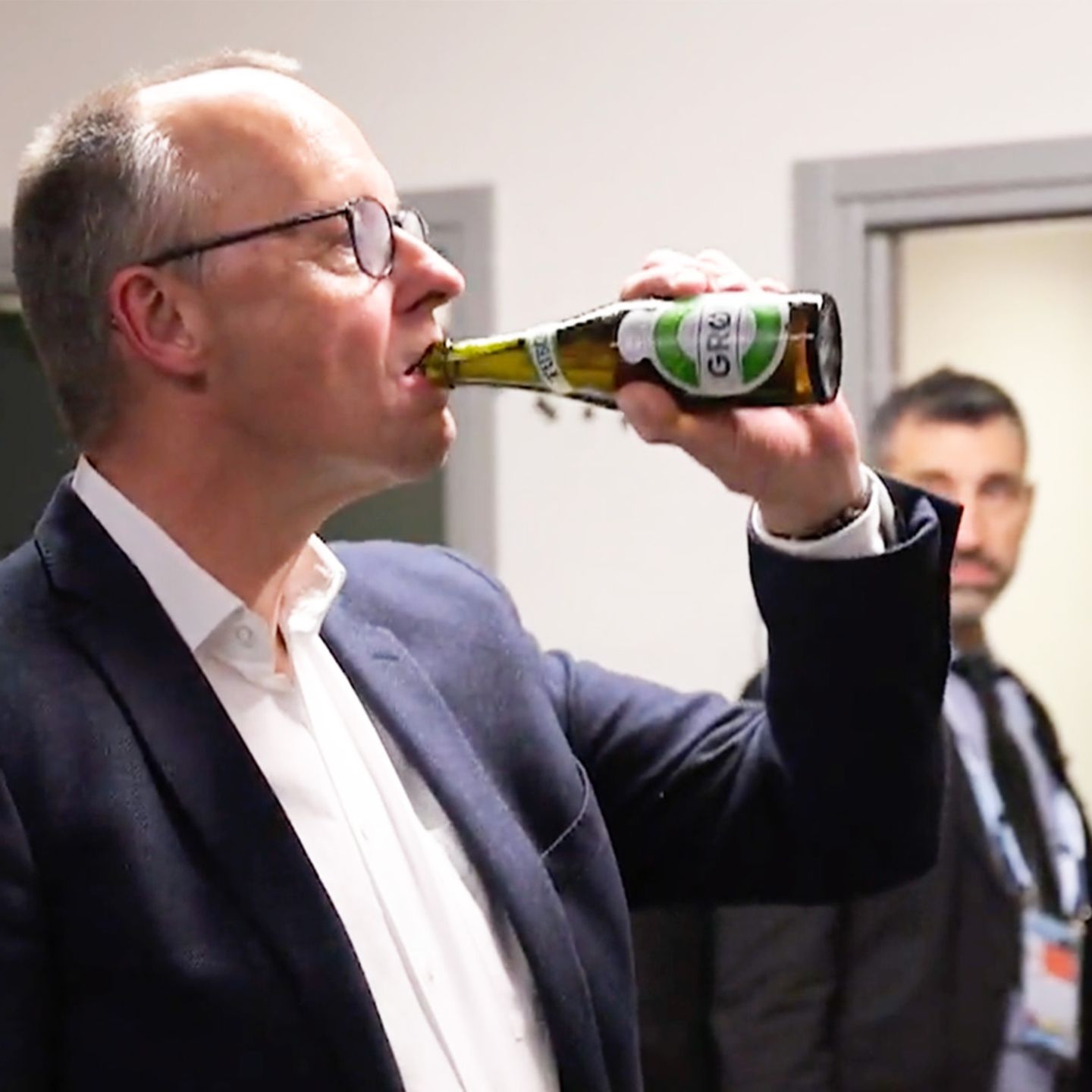 Merz in der DHB-Kabine