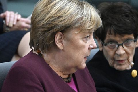 Angela Merkel und Rita Süssmuth bei einem gemeinsamen Auftritt.