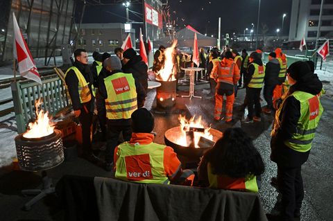 Auch die Erfurter Verkehrsbetriebe werden bestreikt. Foto: Martin Schutt/dpa