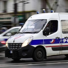 Ein Polizeiauto in Frankreich