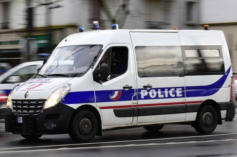 Ein Polizeiauto in Frankreich