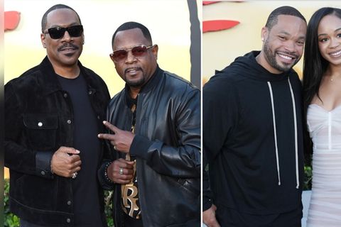 Eddie Murphy nebst Martin Lawrence und die verheirateten Kinder Eric und Jasmin.