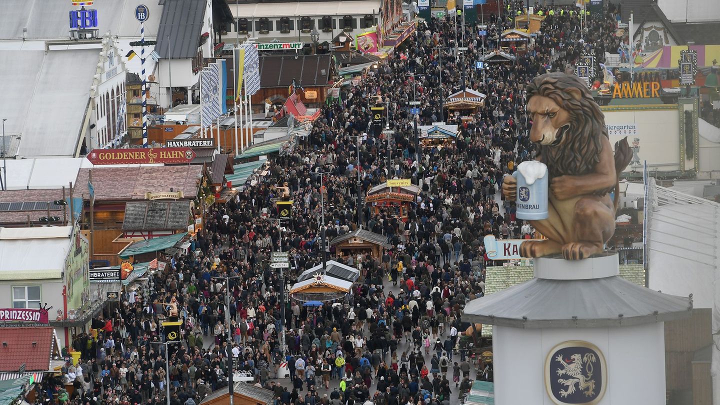 Sollen Wiesn-Besucher bald Eintritt zahlen? (Archivbild) Foto: Felix Hörhager/dpa