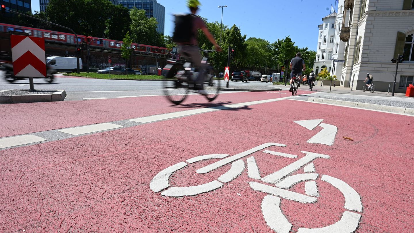 Der Radverkehr in Hamburg hat nach Angaben der Verkehrsbehörde im vergangenen Jahr um vier Prozent zugelegt - während der Autove