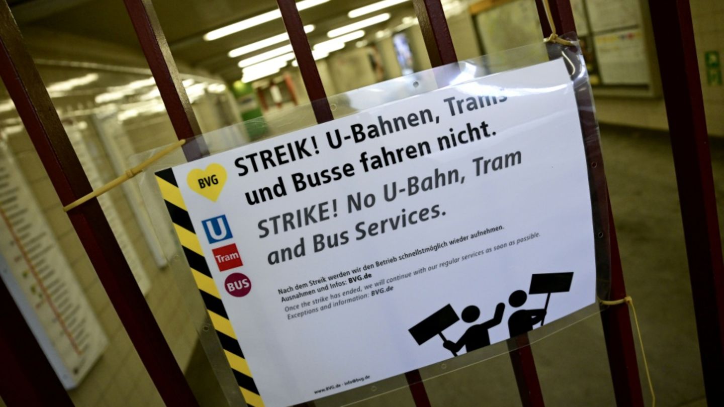 Ankündigung des Streiks in der Berliner U-Bahn