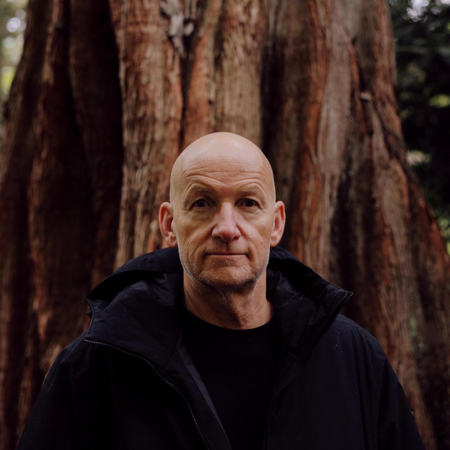 Søren Sveistrup vor einem riesigen Baum