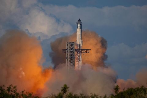 Start einer SpaceX-Rakete in Texas