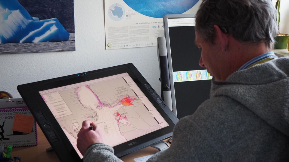 Die Eiskarten werden digital, aber händisch gezeichnet