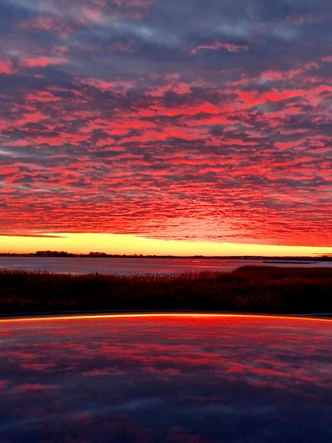 Der Sonnenaufgang an der dänischen Wieck