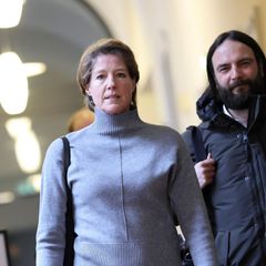 Christina Block und ihr Verteidiger Ingo Bott kommen am Hochsicherheitssaal 237 des Landgerichts Hamburg an