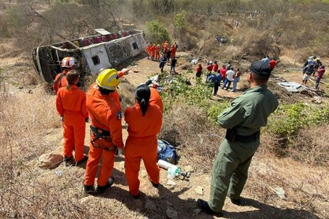 Rettungskräfte am Unfallort