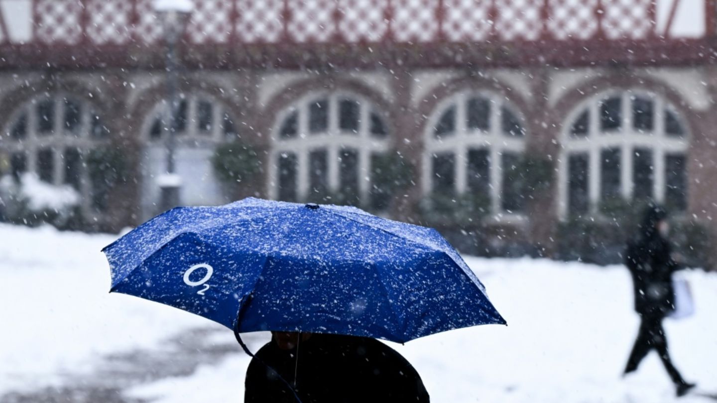 Schneefall in Frankfurt am Main