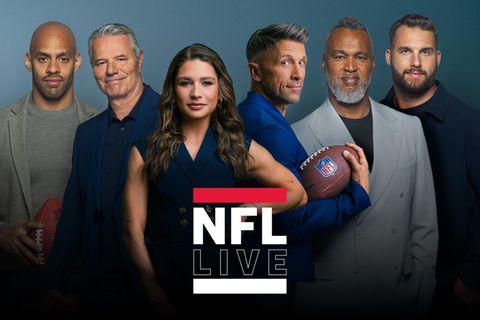 Sie begleiten die Football-Fans durch eine lange Nacht (von links): Kasim Edebali, Jan Stecker, Jana Wosnitza, Florian Ambrosius, Patrick Esume und Björn Werner.