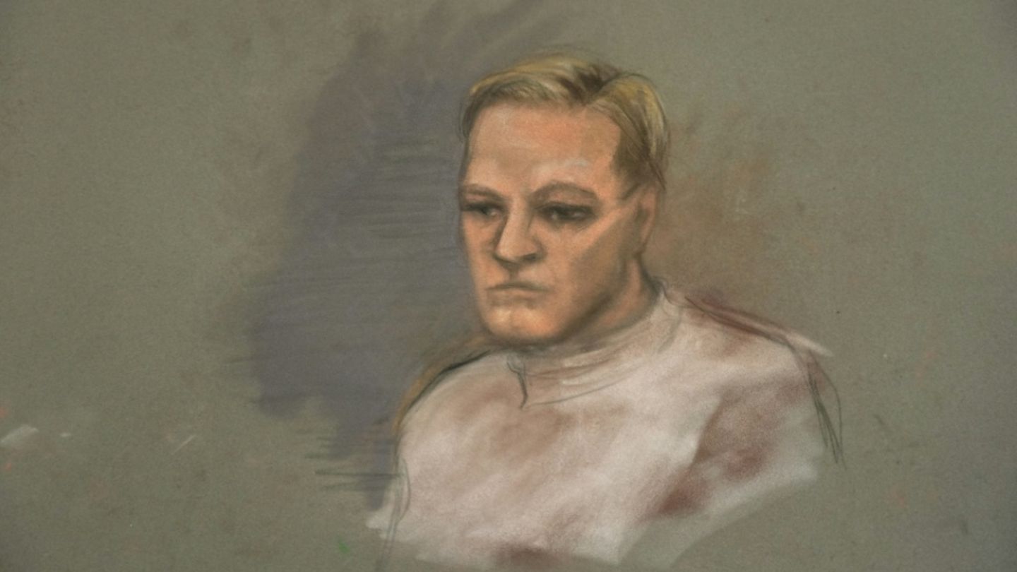 Zeichnung von Marius Borg Hoiby vor Gericht