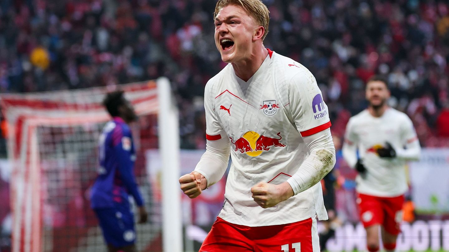 Conrad Harder will auch in den Topspielen mit RB Leipzig jubeln. (Archivbild) Foto: Jan Woitas/dpa