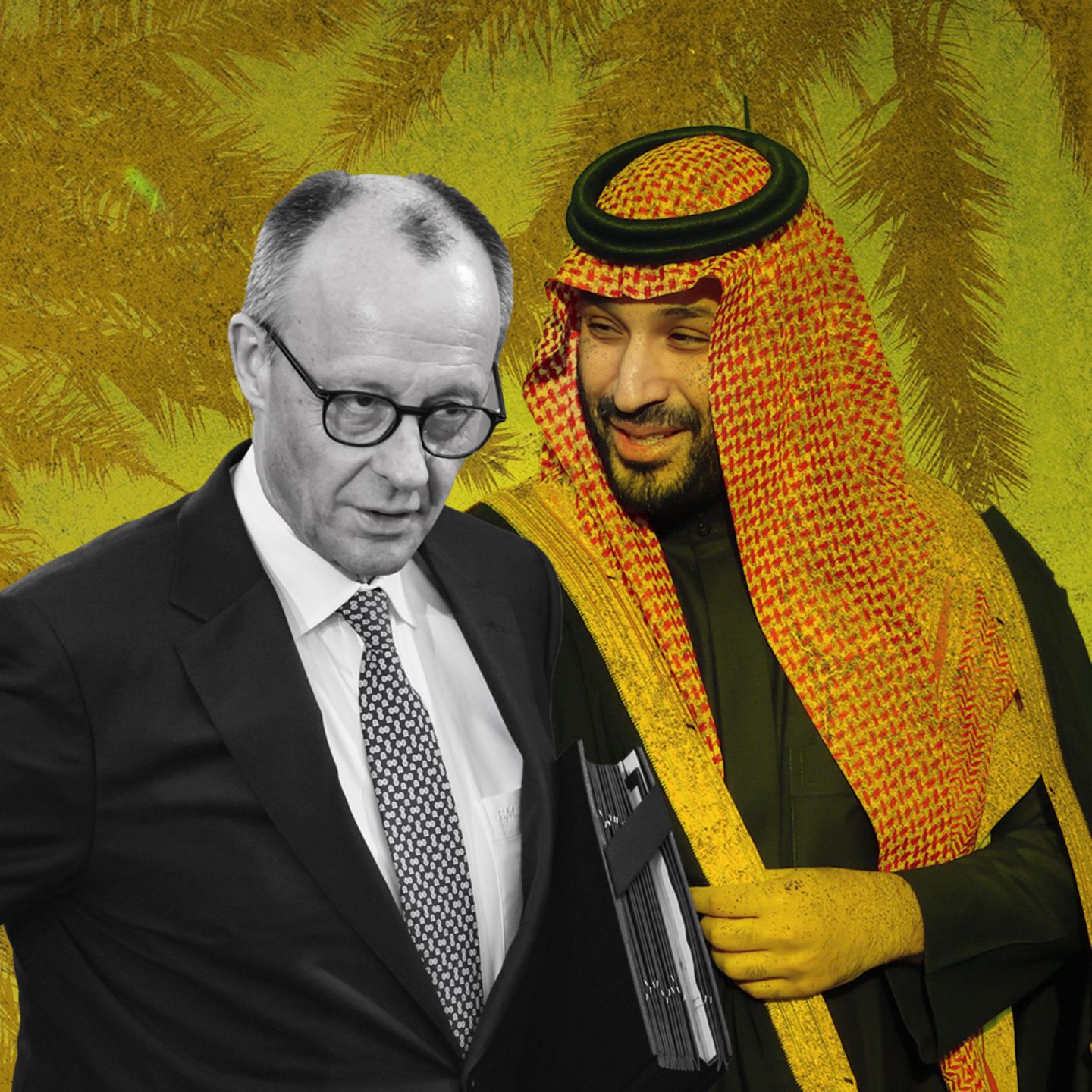 Friedrich Merz und Mohammed bin Salman