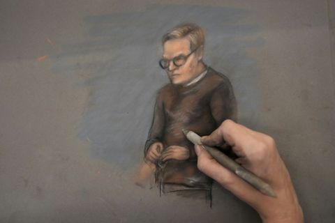 Gerichtszeichnung von Marius Borg Hoiby