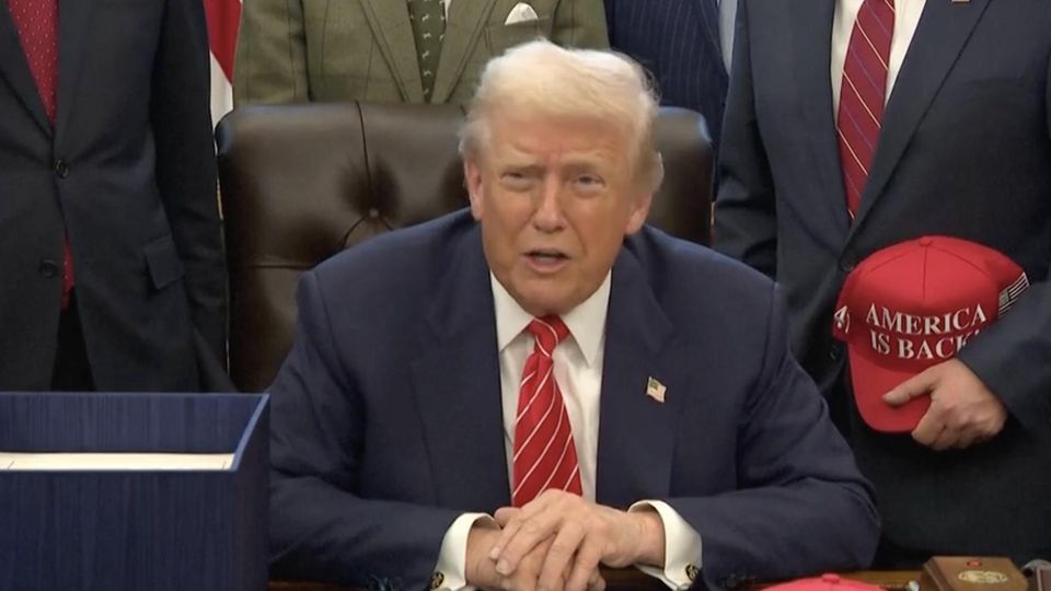 US-Präsident Donald Trump bei einer Pressekonferenz.