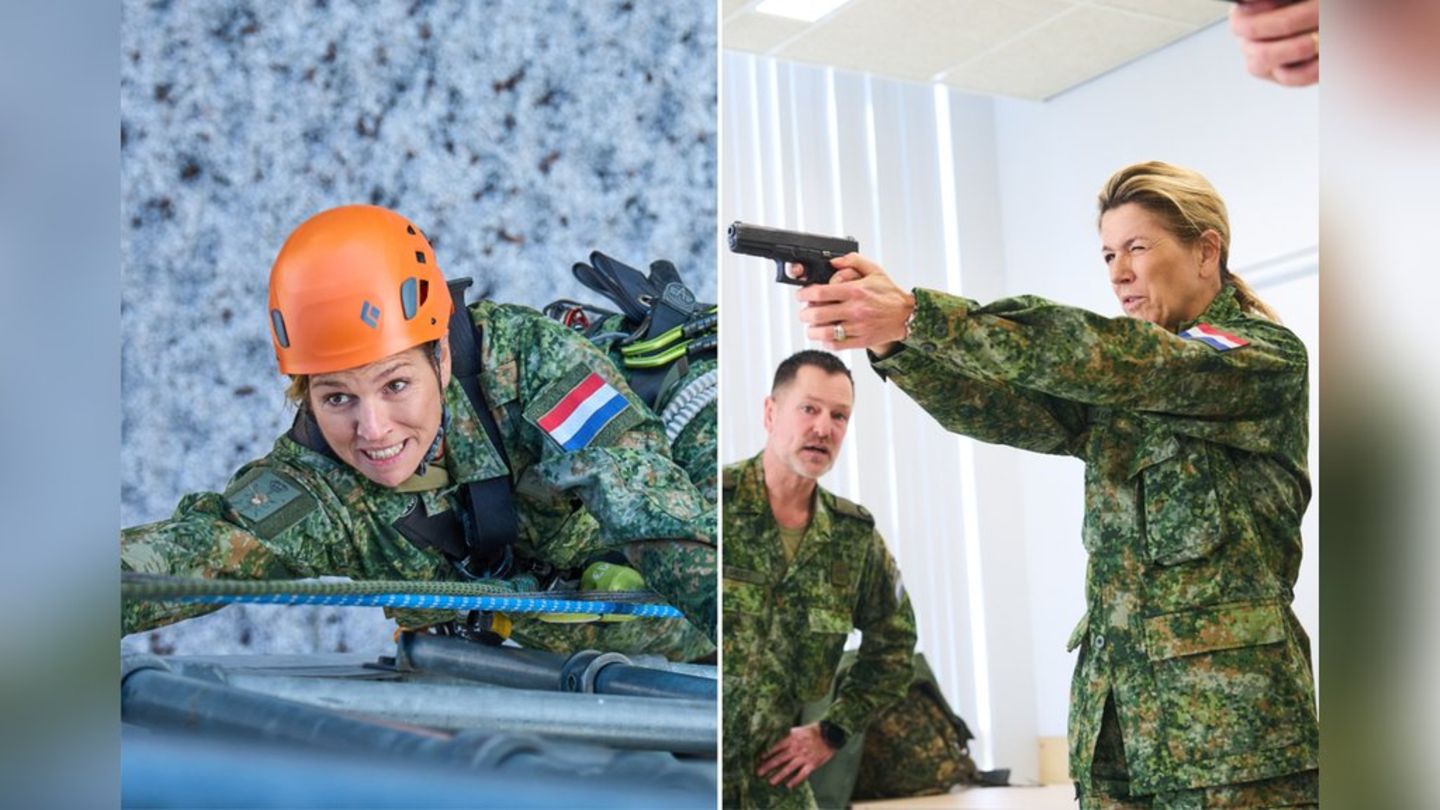 Königin Máxima zeigte bei allen Übungen vollen Einsatz.