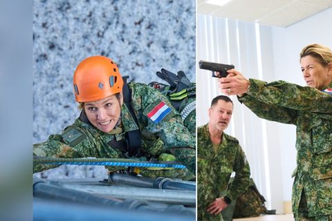 Königin Máxima zeigte bei allen Übungen vollen Einsatz.