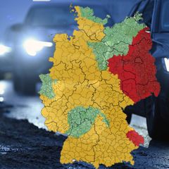 Symbolbild Winterwetter mit Karte