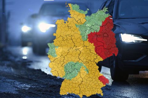 Symbolbild Winterwetter mit Karte