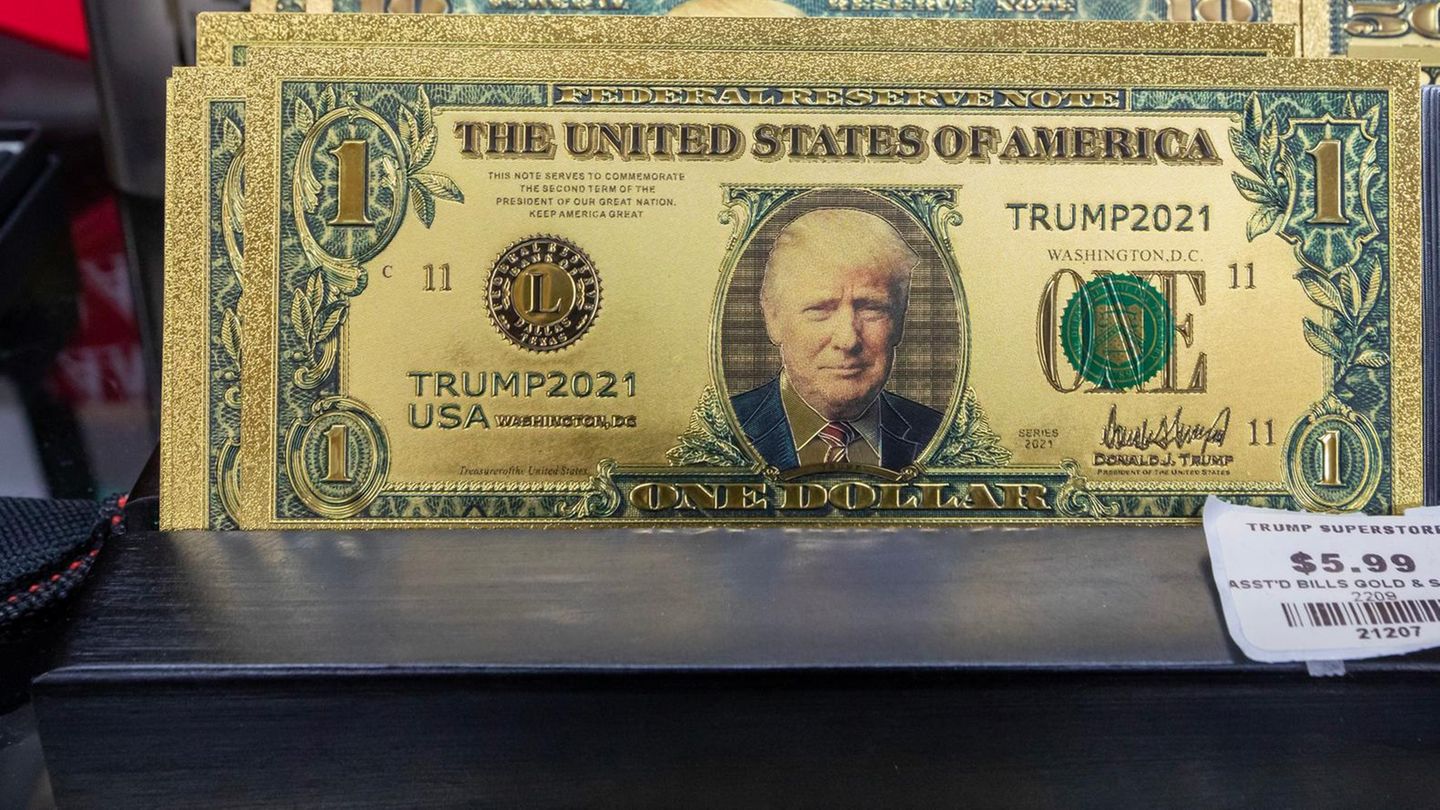 Dollarschein mit dem Konterfei Donald Trumps