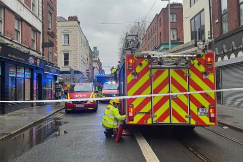 In Dublin hat sich ein Busunfall ereignet. Foto: Bairbre Holmes/PA Wire/dpa
