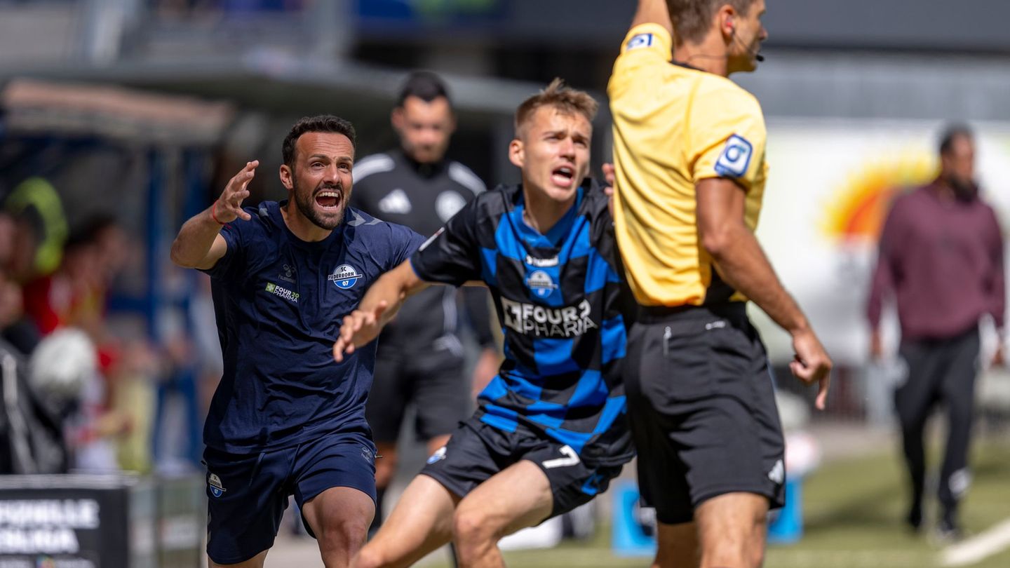 Sowohl Trainer Paderborns Ralf Kettemann als auch Filip Bilbija verpassen wohl die Partie gegen Nürnberg. (Archivbild) Foto: Dav