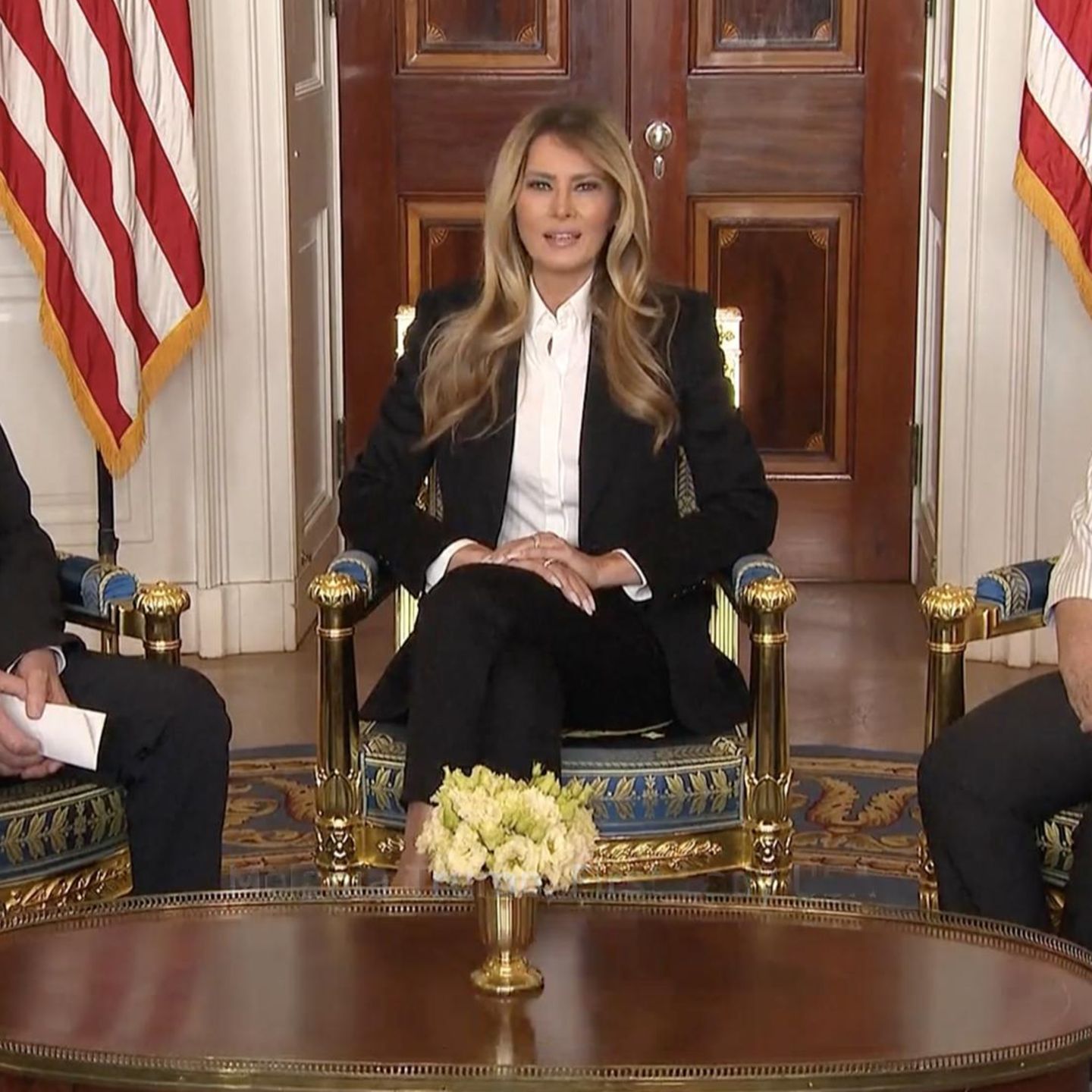 Melania Trump bei einem Treffen mit überlebenden Geiseln des Hammas-Überfalls.