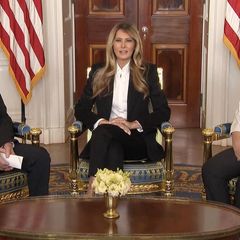 Melania Trump bei einem Treffen mit überlebenden Geiseln des Hammas-Überfalls.