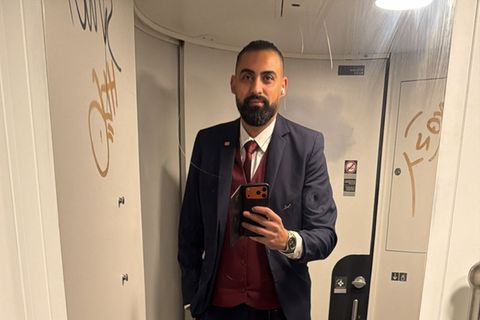 Das wohl letzte Foto von Serkan C. vor seinem Tod: Der Zugbegleiter schickte es seiner Verlobten aus dem Regionalexpress, in dem er wenig später von einem Mann ohne Fahrschein angegriffen wurde. Der stern zeigt das Bild mit Einverständnis der Verlobten