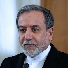 Der Außenminister des Iran auf einer Pressekonferenz