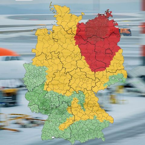 Winterwetter Symbolbild mit Wetterkarte