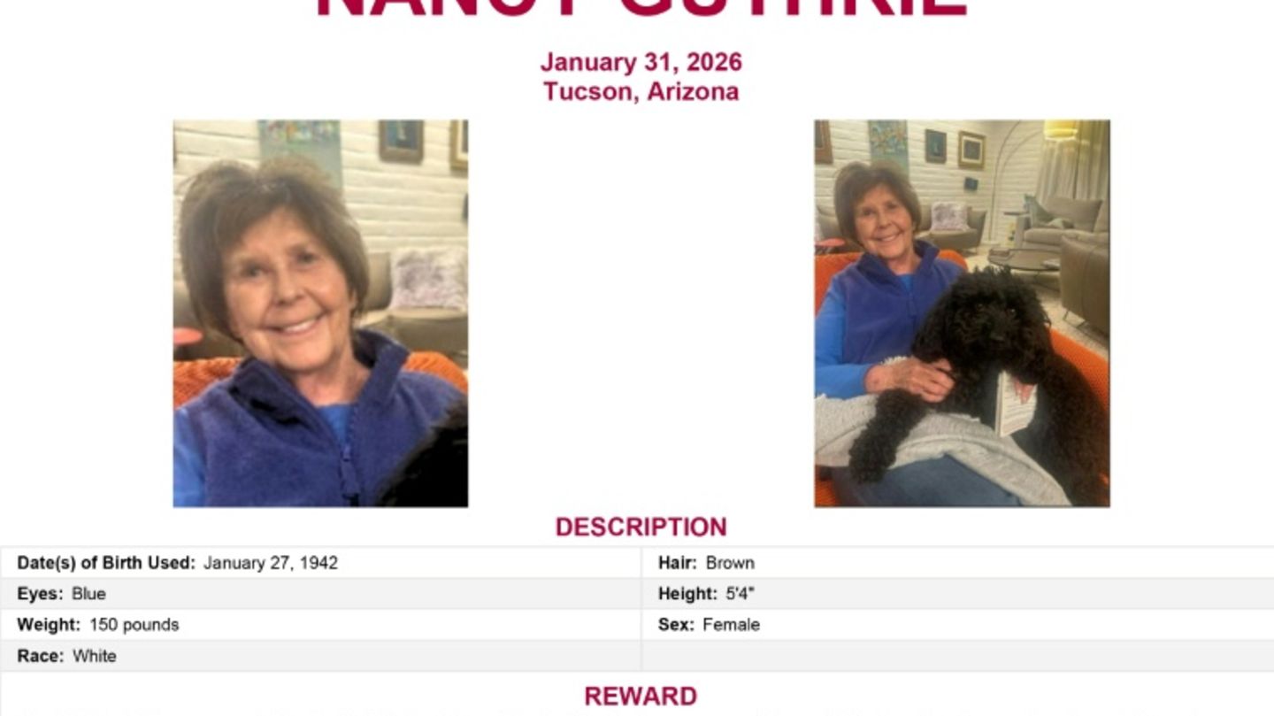 FBI-Vermisstenmeldung für Nancy Guthrie