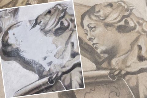 Ein Fresko in einer römischen Kirche