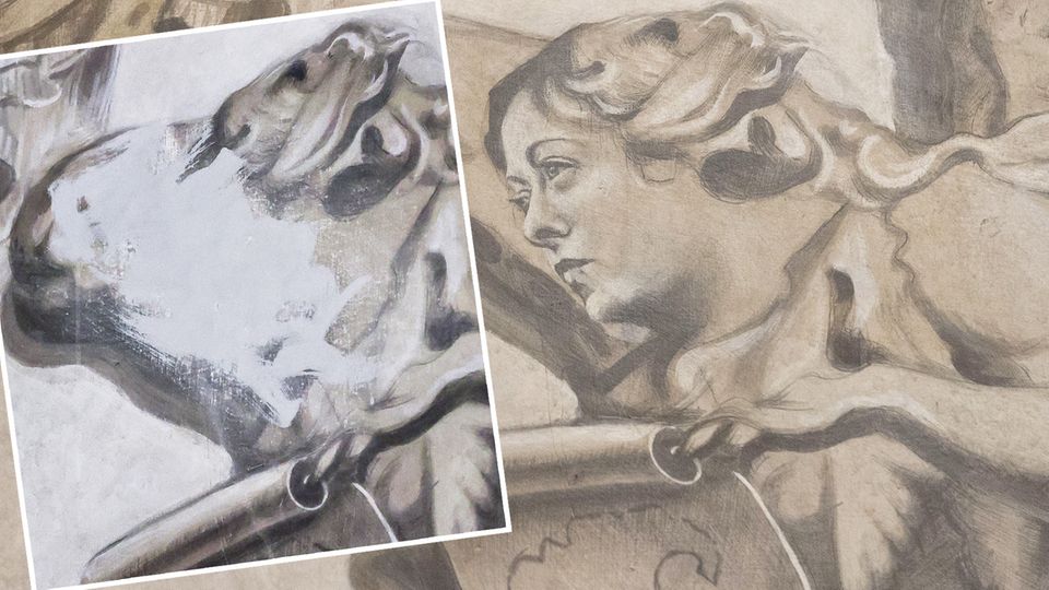 Ein Fresko in einer römischen Kirche