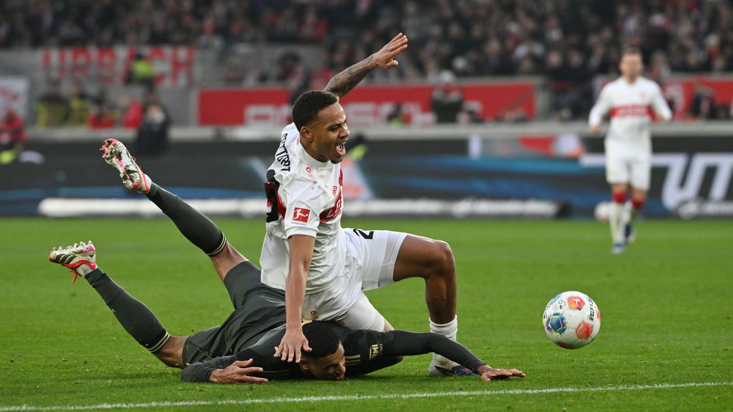 VfB-Profi Nikolas Nartey (oben) ist weiterhin angeschlagen. Foto: Marijan Murat/dpa