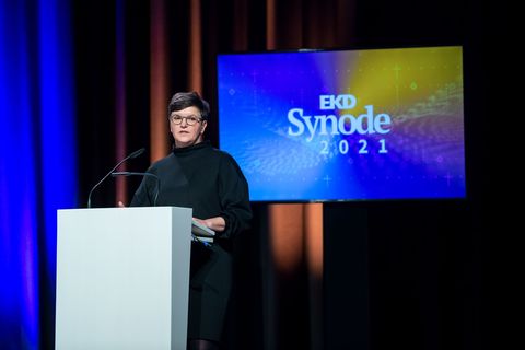 Nancy Janz, die Sprecherin der Betroffenen im Beteiligungsforum Sexualisierte Gewalt der Evangelischen Kirche in Deutschland, wi