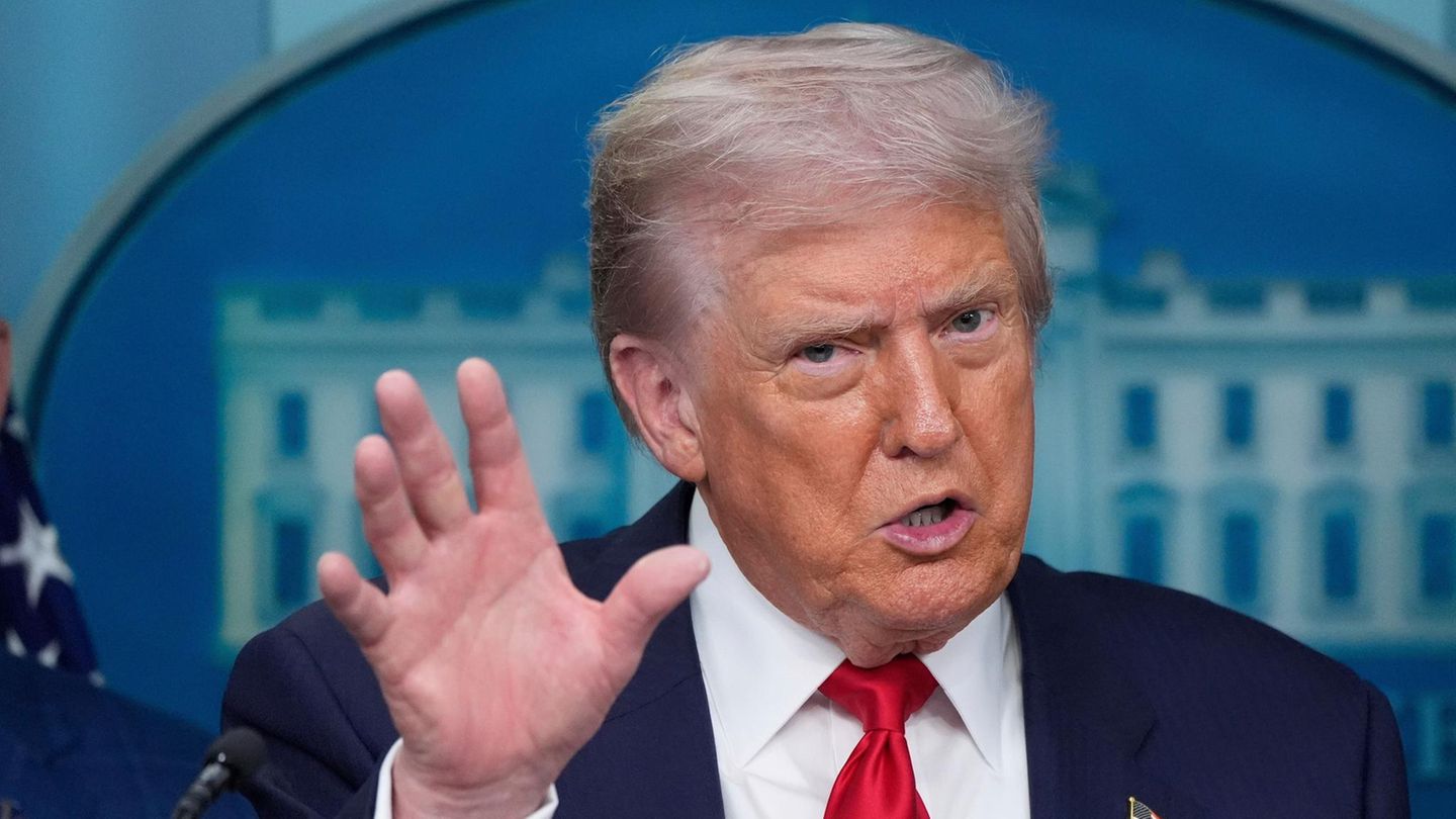 Donald Trump bei einer Pressekonferenz