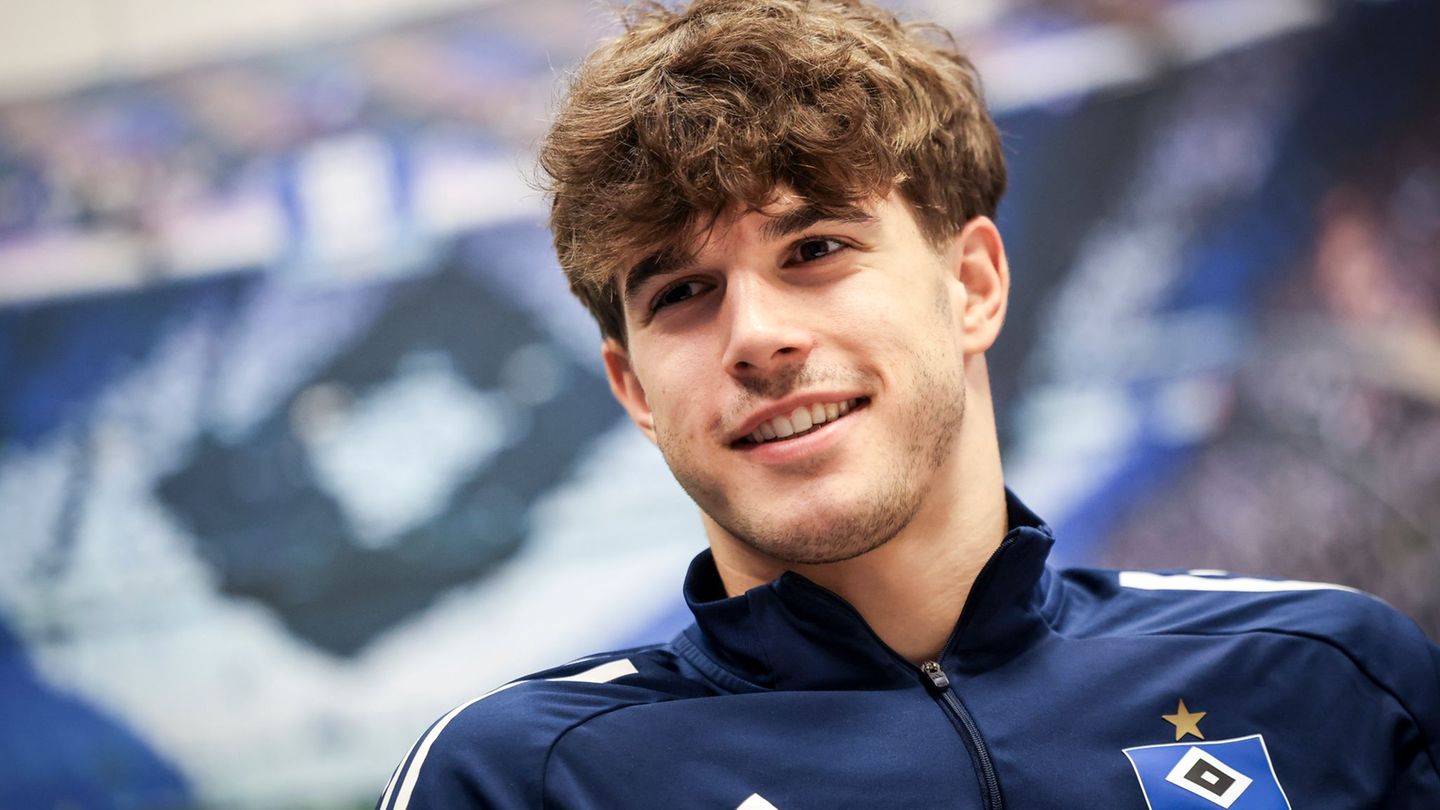 Luka Vuskovic spielt aktuell als Leihspieler für den Hamburger SV. (Archivbild) Foto: Christian Charisius/dpa