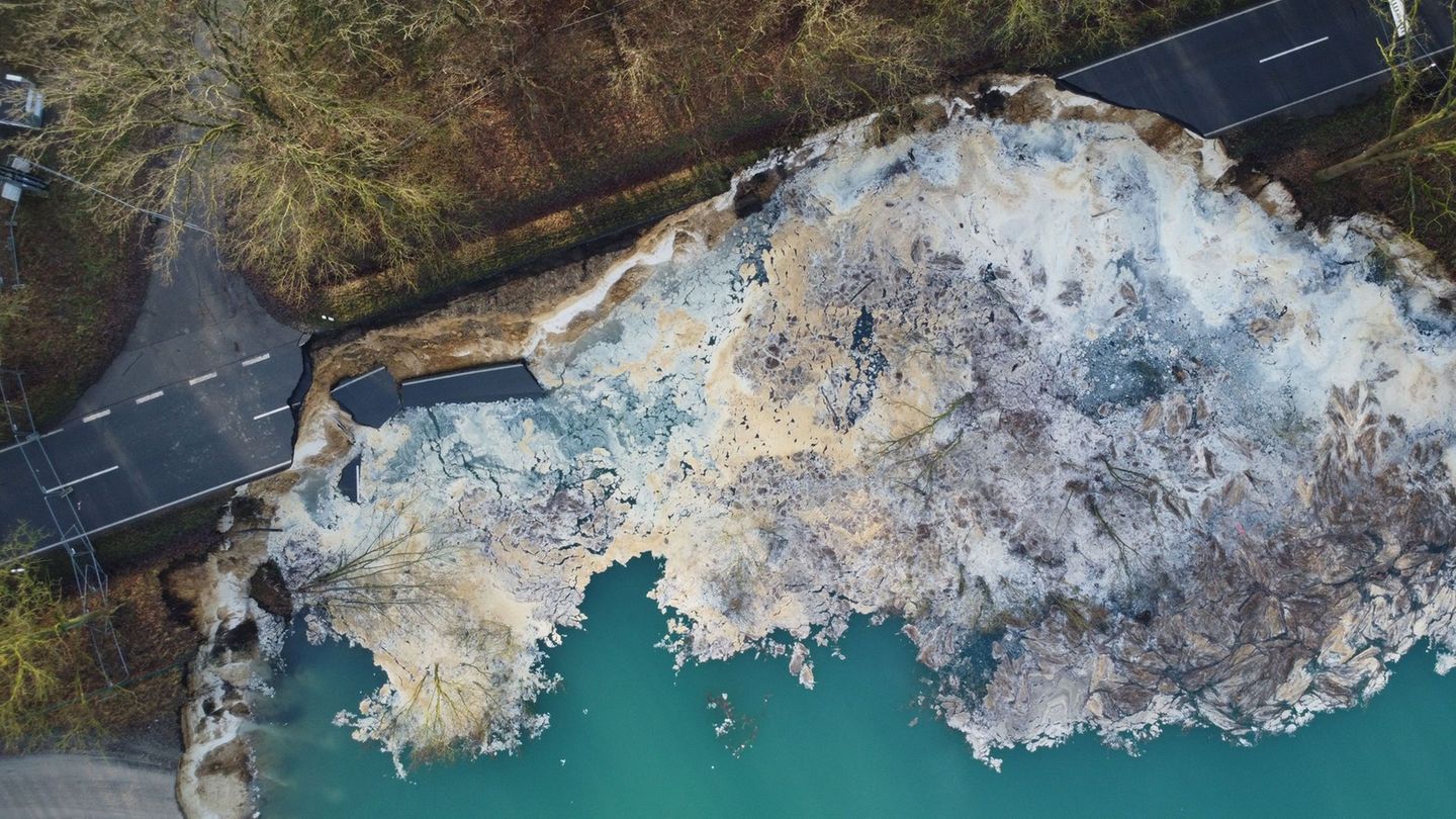 Auf etwa 80 Metern ist die Straße in Coesfeld abgesackt