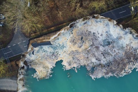 Auf etwa 80 Metern ist die Straße in Coesfeld abgesackt