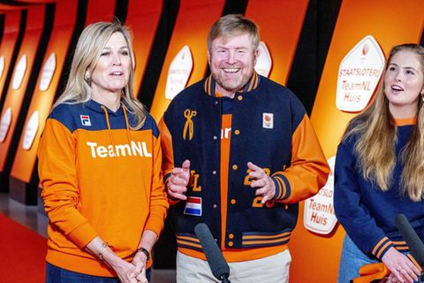 Königin Máxima, König Willem-Alexander und deren Tochter Kronprinzessin Amalia sind für Olympia nach Mailand gereist.