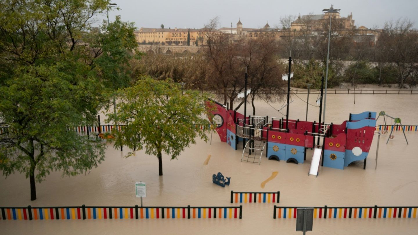 Überflutetes Gebiet in Andalusien
