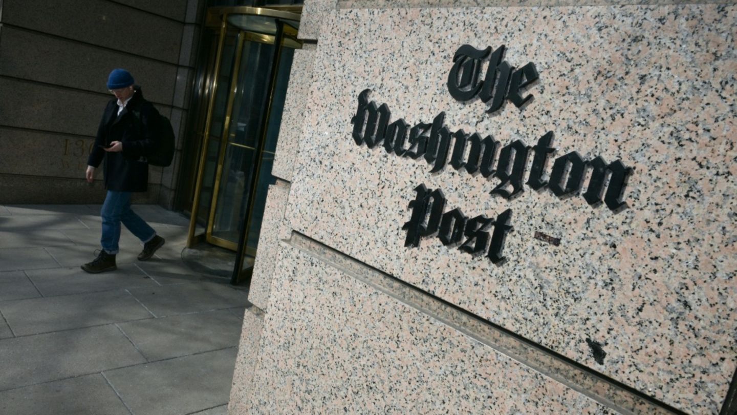 Schriftzug am Hauptsitz der "Washington Post"