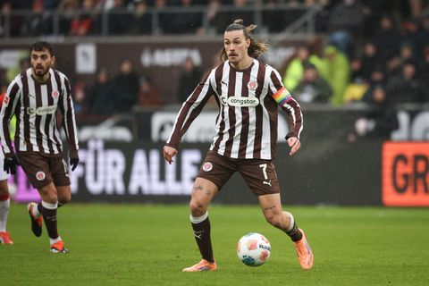 Jackson Irvine bei der Partie gegen Stuttgart. Foto: Christian Charisius/dpa