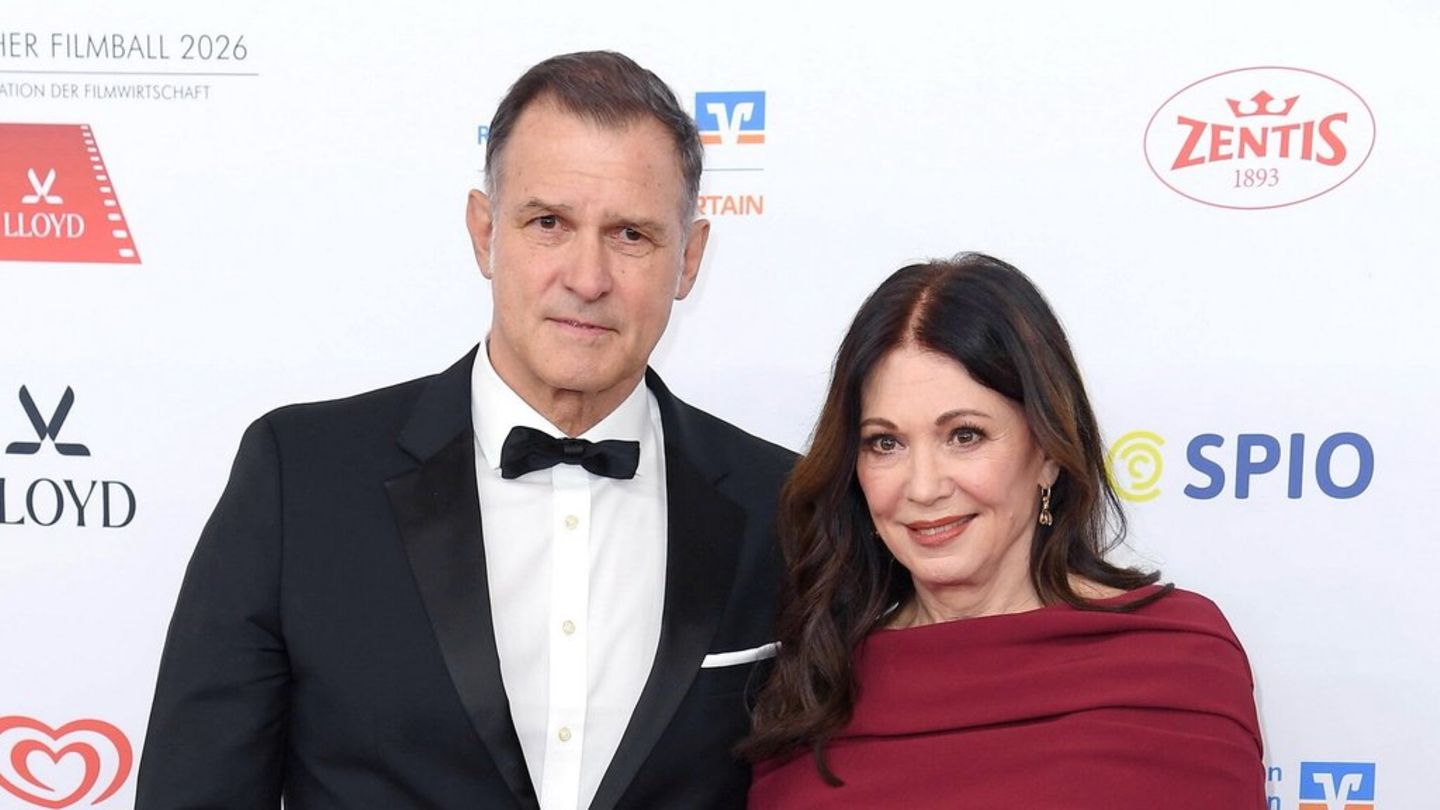 Iris Berben mit ihrem Partner Heiko Kiesow beim Deutschen Filmball im Januar in München.