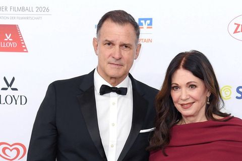 Iris Berben mit ihrem Partner Heiko Kiesow beim Deutschen Filmball im Januar in München.
